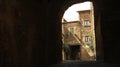 Courtyard and streets covered with vaults in the village