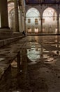 The courtyard of the Sultan Ahmed Mosque in Istanbul, Turkey Royalty Free Stock Photo