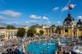 Courtyard of Szechenyi Baths, a Hungarian thermal bath complex