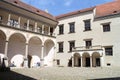 Courtyard in TelÃÂ castle Royalty Free Stock Photo