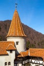 Tower of Dracula castle in Bran, Romania