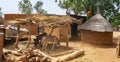 Courtyard of a traditional house in a mosi village of Burkina Faso, West Africa Royalty Free Stock Photo