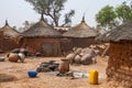 Courtyard of a traditional house in a mosi village of Burkina Faso, West Africa Royalty Free Stock Photo