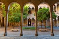 Courtyard of university of Barcelona Royalty Free Stock Photo