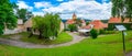 Courtyard of Veveri castle in Czech republic Royalty Free Stock Photo