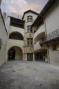 Courtyard in Vieux Lyon, Lyon, France Royalty Free Stock Photo