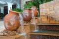 Courtyard water scene Royalty Free Stock Photo