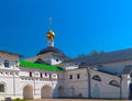 Courtyard white orthodox monastery