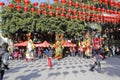 Courtyard of xiacheng chenghuang temple Royalty Free Stock Photo