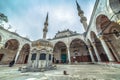 Courtyard of Yeni Valide Mosque, located in Uskudar district in Istanbul