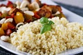 CousCous Bowl whit Meat and Mixed Grilled Vegetables