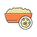 couscous groat color icon vector illustration