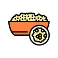 couscous groat color icon vector illustration