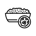 couscous groat line icon vector illustration