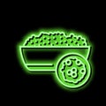 couscous groat neon glow icon illustration