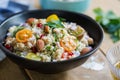 Couscous with Pomegranate and Almond salad