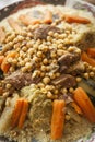 Couscous traditional moroccan family size plate