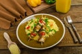Couscous with vegetables and chicken skewer Royalty Free Stock Photo