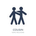 cousin icon. Trendy flat vector cousin icon on white background