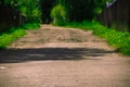 Rural road in the day Royalty Free Stock Photo