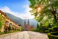 Covadonga Catholic sanctuary Basilica Asturias Royalty Free Stock Photo