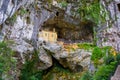 Covadonga Santa Cave a Catholic sanctuary Asturias Royalty Free Stock Photo
