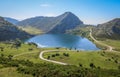 Scenic view in Covadonga, Asturias, northern Spain Royalty Free Stock Photo