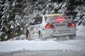 COVASNA, ROMANIA - January 16: Unknown pilots competing in Winter Rally Covasna 2016