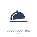 cove food tray icon in trendy design style. cove food tray icon isolated on white background. cove food tray vector icon simple