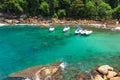 The cove of hidden beach CaxadaÃÂ§o, Ilha Grande, Brazil