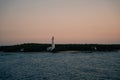 Cove Island lighthouse on Georgian Bay, Lake Huron, canada Royalty Free Stock Photo