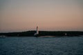 Cove Island lighthouse on Georgian Bay, Lake Huron, canada Royalty Free Stock Photo