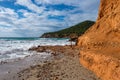 In the cove Sa caleta of Ibiza, Baleares Royalty Free Stock Photo