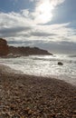 In the cove Sa caleta of Ibiza, Baleares Royalty Free Stock Photo