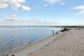 Cove with a sandy beach on the Florida Gulf Coast Royalty Free Stock Photo