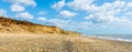 Covehithe Beach with it`s sandstone cliffs in Suffolk UK