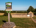 Coveney Village sign near to Ely in Cambridgeshire