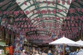 Covent Garden Apple Market with Union Jacks Royalty Free Stock Photo