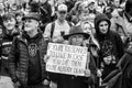 COVENT GARDEN, LONDON/ENGLAND- 17 October 2020: Protesters the March For Freedom rally; an anti-lockdown protest Royalty Free Stock Photo