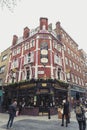 Covent Garden, a popular shopping and tourist site with historical buildings, theatres and entertainment facilities in London