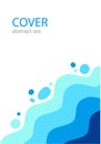 Cover abstract sea. vector background template for summer vacati