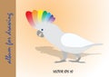 Cover for album for drawing - rainbow parrot