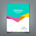 Cover Annual report abstract triangle paper design background