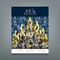 Cover annual report, Architecture concept colorful triangles geometric