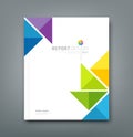 Cover Annual report, colorful windmill origami paper Royalty Free Stock Photo