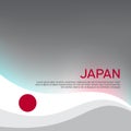 Cover, banner in the colors of japan. Background - japan wavy flag. Japanese flag vector design for business booklet, flyer, cover