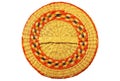 Cover from a basket weaved from algas
