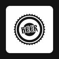 Cover beer icon, simple style Royalty Free Stock Photo