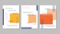Set bundle of Geometric Cover Designs for Annual Report, Brochures, Flyers, Presentations, Leaflet, Magazine A4 Size. Cover templa