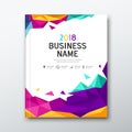 Cover Book Business name geometric abstract colorful
